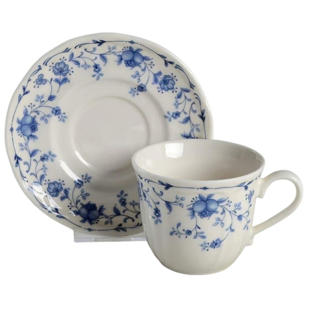 Epoch Collection Northridge Mug Cup and Saucer Blue and‎ White Floral